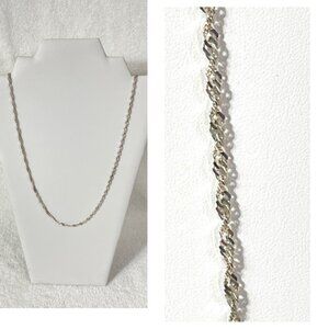 30" sterling silver rope necklace. Made in Italy.